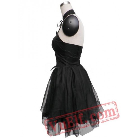 Sleeveless Bandage Halter Pleated Cosplay Lolita Dress