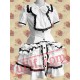 White Gothic Short Sleeves Lace Cotton Cosplay Lolita Dress