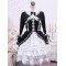 Cotton Black And White Lace Gothic Lolita Dress