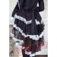 Black and White Gothic Goth Tea Length Short Wedding Dress
