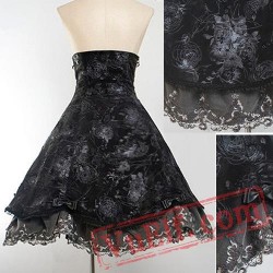 Black Gothic Lolita Long Wedding Dress