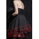 Black Gothic Lolita Strapless Cocktail Party Wedding Dress