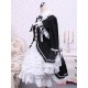 Cotton Black And White Lace Gothic Lolita Dress