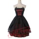 Black Gothic Lolita Strapless Cocktail Party Wedding Dress