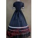 Black and White Long Sleeve Goth Cosplay Wedding Dress