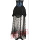 Black Gothic Vampire Long Corset Wedding Dress