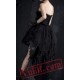 Black Gothic Victorian Strapless Corset Wedding Dress