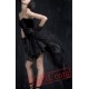 Black Gothic Victorian Strapless Corset Wedding Dress