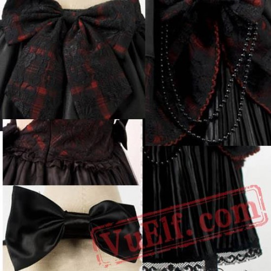 Black Halter Beaded Puff Short Punk Goth Prom Cocktail Dress Black Halter Beaded Puff Short Punk Goth Prom Cocktail Dress