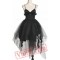 Black Gothic Burlesque Corset Wedding Cocktail Prom Dress