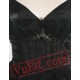 Black Gothic Burlesque Corset Wedding Cocktail Prom Dress