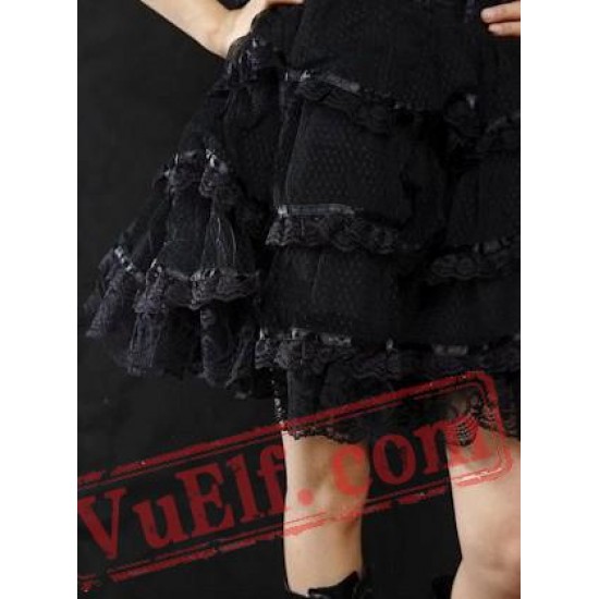 Black Lace Fringe Spaghetti Bolero Cocktail Party Dress