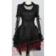 Black Lace Gothic Lolita Short Wedding Dress