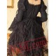 Black Gothic Goth Punk Lace Short Wedding Dress