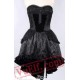 Black Strapless Mini Gothic Wedding Cocktail Party Dress