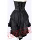 Black Strapless Mini Gothic Wedding Cocktail Party Dress