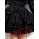 Black Tea Length Long Sleeve Punk Gothic Wedding Dress