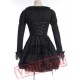 Black Long Sleeve A Line Victorian Gothic Wedding Party Dress