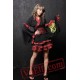 Black Red Japanese Gothic Geisha Cosplay Dress