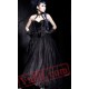Black Victorian Gothic Halter Wedding Bridal Dress
