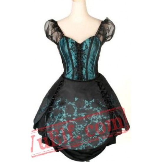 Black Victorian Gothic Lolita Cosplay Party Dress