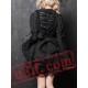 Black Long Sleeve Tea Length Gothic Prom Wedding Dress