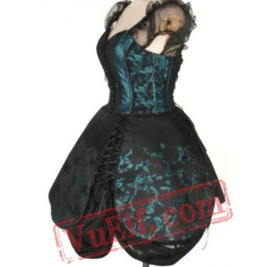 Black Victorian Gothic Lolita Cosplay Party Dress