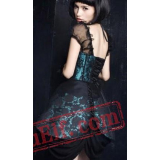 Black Victorian Gothic Lolita Cosplay Party Dress