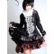 Black Long Sleeve White Lace Victorian Gothic Dress