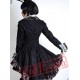 Black Long Sleeve White Lace Victorian Gothic Dress