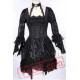 Black Short Victorian Gothic Wedding Party Prom Dress