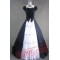 Black White Cap Sleeve Gothic Lolita Wedding Prom Dress