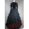 Black Long Sleeve Winter Victorian Gothic Wedding Dress