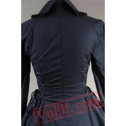 Black Long Sleeve Winter Victorian Gothic Wedding Dress