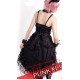 Black Spaghetti Gothic Corset Cocktail Dress