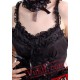 Black Spaghetti Gothic Corset Cocktail Dress