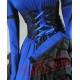 Blue Long Sleeve Corset Medieval Goth Wedding Dress