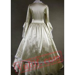 Gold Long Sleeve Winter Victorian Wedding Dress