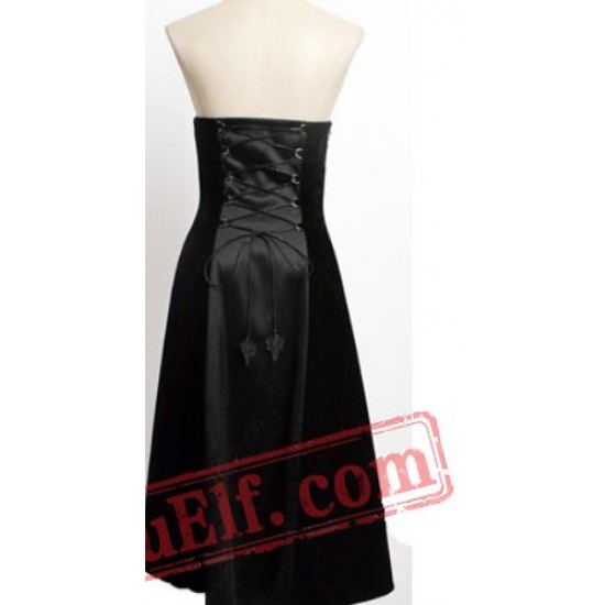 black gothic prom dress