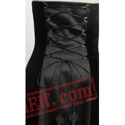 Black Strapless Corset Punk Gothic Prom Dress