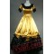 Gold Short Sleeve Gothic Medieval Renaissance Wedding Prom Dress