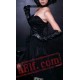 Black Strapless Gothic Cocktail Party Dress