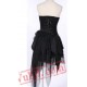 Black Strapless Gothic Cocktail Party Dress