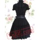 Gothic Black Short Sleeves Pleated Cotton Lolita Dress