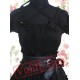 Gothic Black Short Sleeves Pleated Cotton Lolita Dress