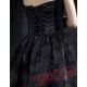 Little Black Halter Tea Length Gothic Punk Prom Dress