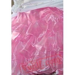 Pink Gothic Lolita Short Cosplay Prom Wedding Dress