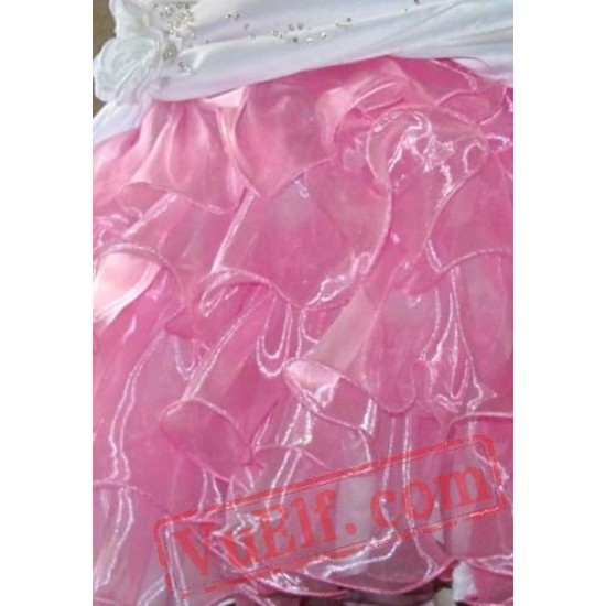 Pink Gothic Lolita Short Cosplay Prom Wedding Dress