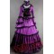 Purple Medieval Goth Cosplay Wedding Prom Dress