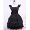 Black Bows Ruffles Cotton Gothic Lolita Dress